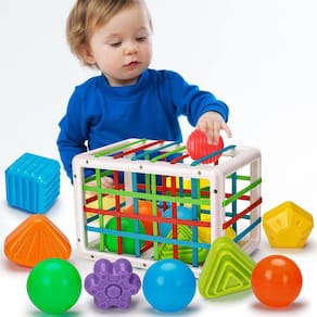 Classificador interativo em forma de brinquedo Tsomtto para bebês de 9 a 18 meses