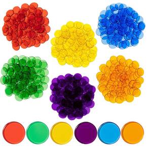 Conjunto transparente de 500 da Counters edxeducation para matemática infantil