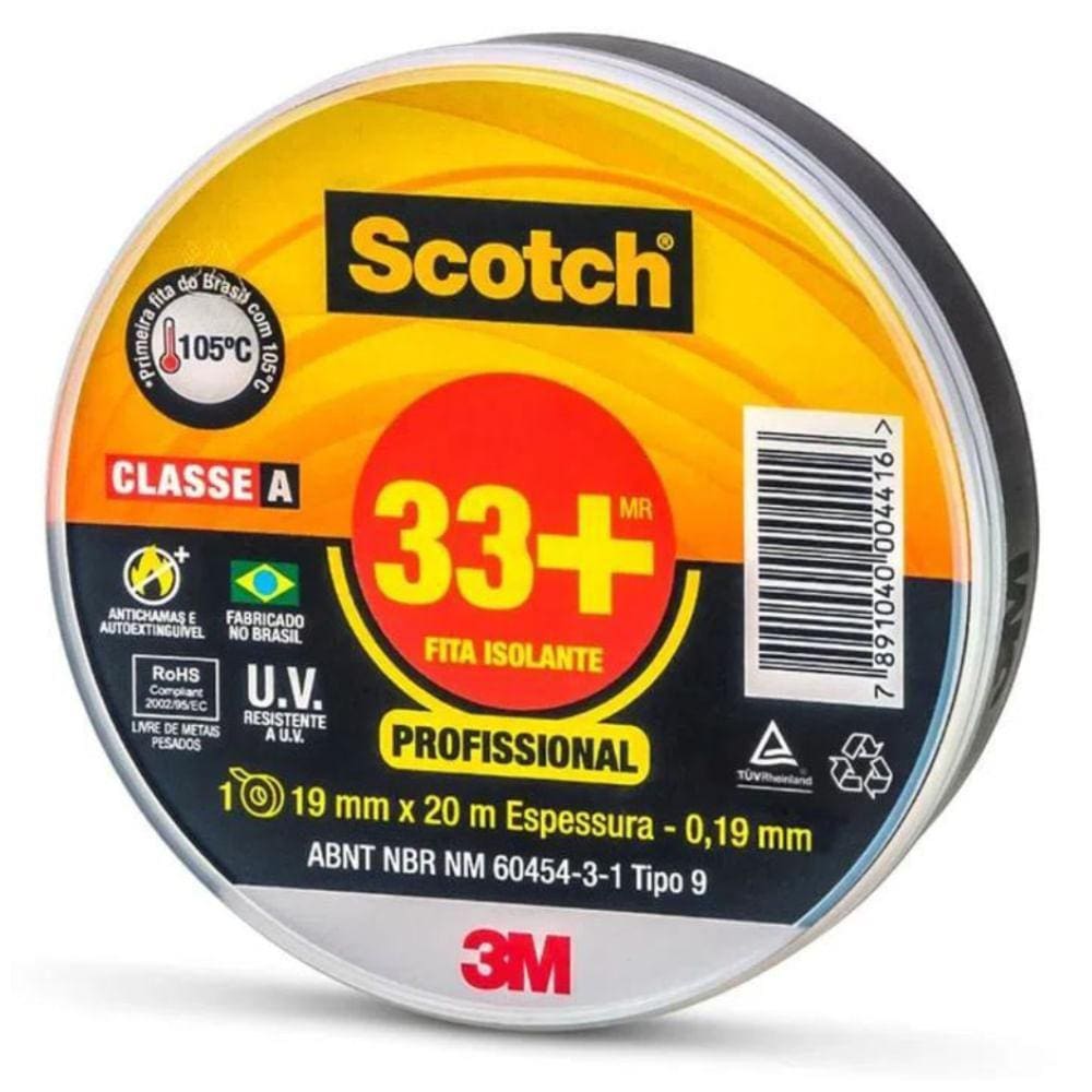 Fita Isolante 3M Scotch 19mmX20m 5 Unidades