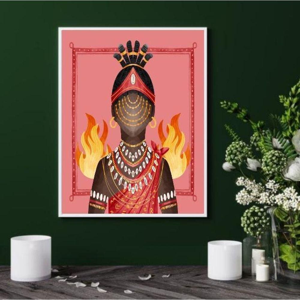 Quadro Orixá Xangô - Candomblé 60X48Cm