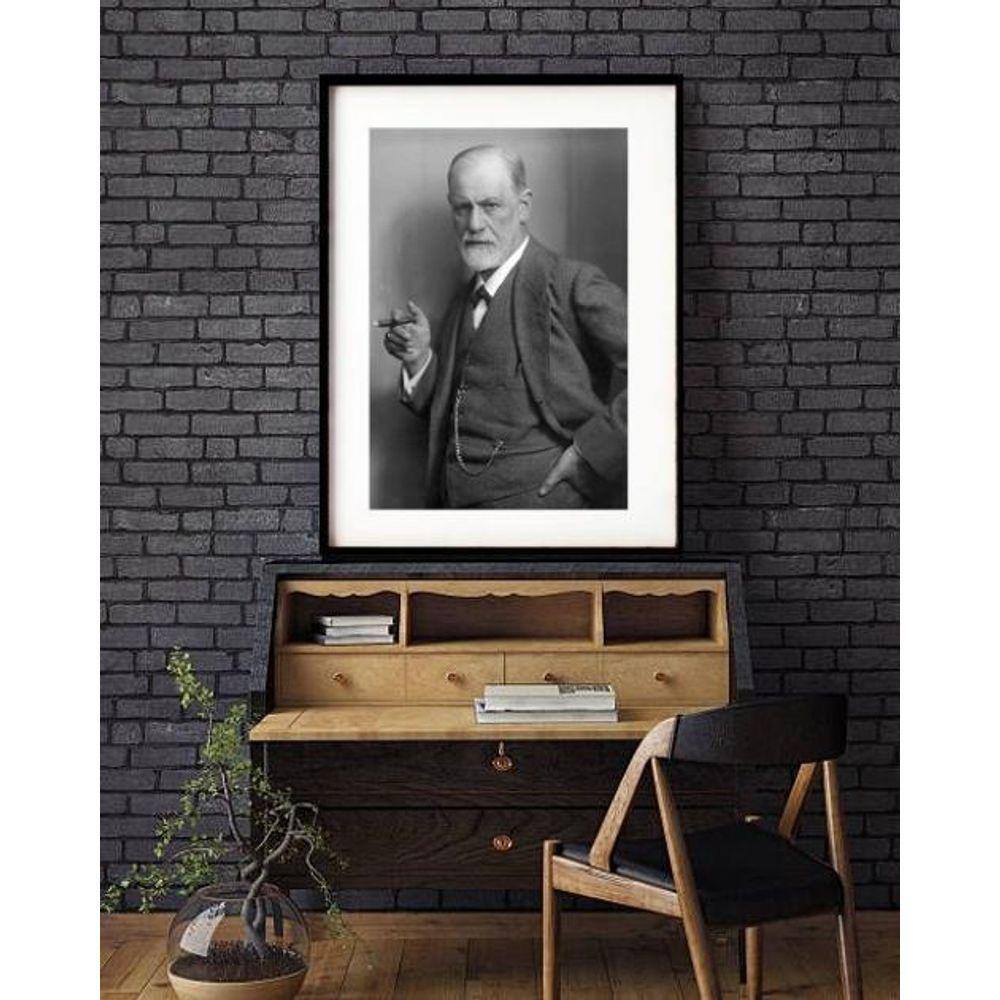 Quadro Decorativo Freud P&B 60X48Cm
