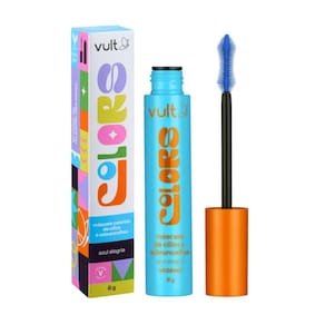 Máscara Colorida De Cílios E Sombrancelhas Vult Colors Azul Alegria 8g