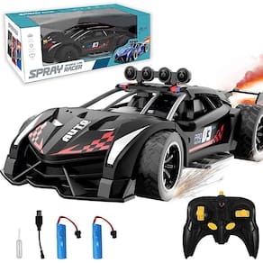 Carro RC HT HONGTENG carregável com spray e luzes frias de 2,4 GHz