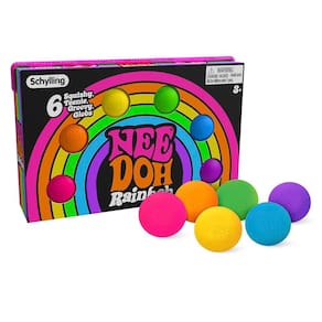 Brinquedo sensorial Fidget Schylling NeedOh Rainbow Teenie 6 Globos