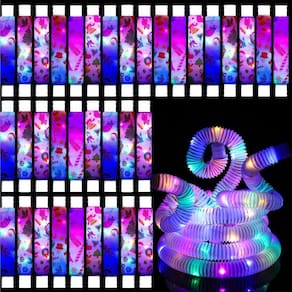 Glow Light up Tubes Led Sticks Sensory Fidget Toys, pacote com 24