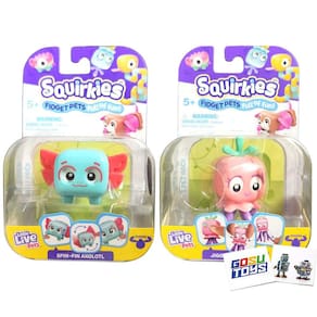 Pacote de 2 Fidget Pets Squirkies com 2 adesivos Gosutoys