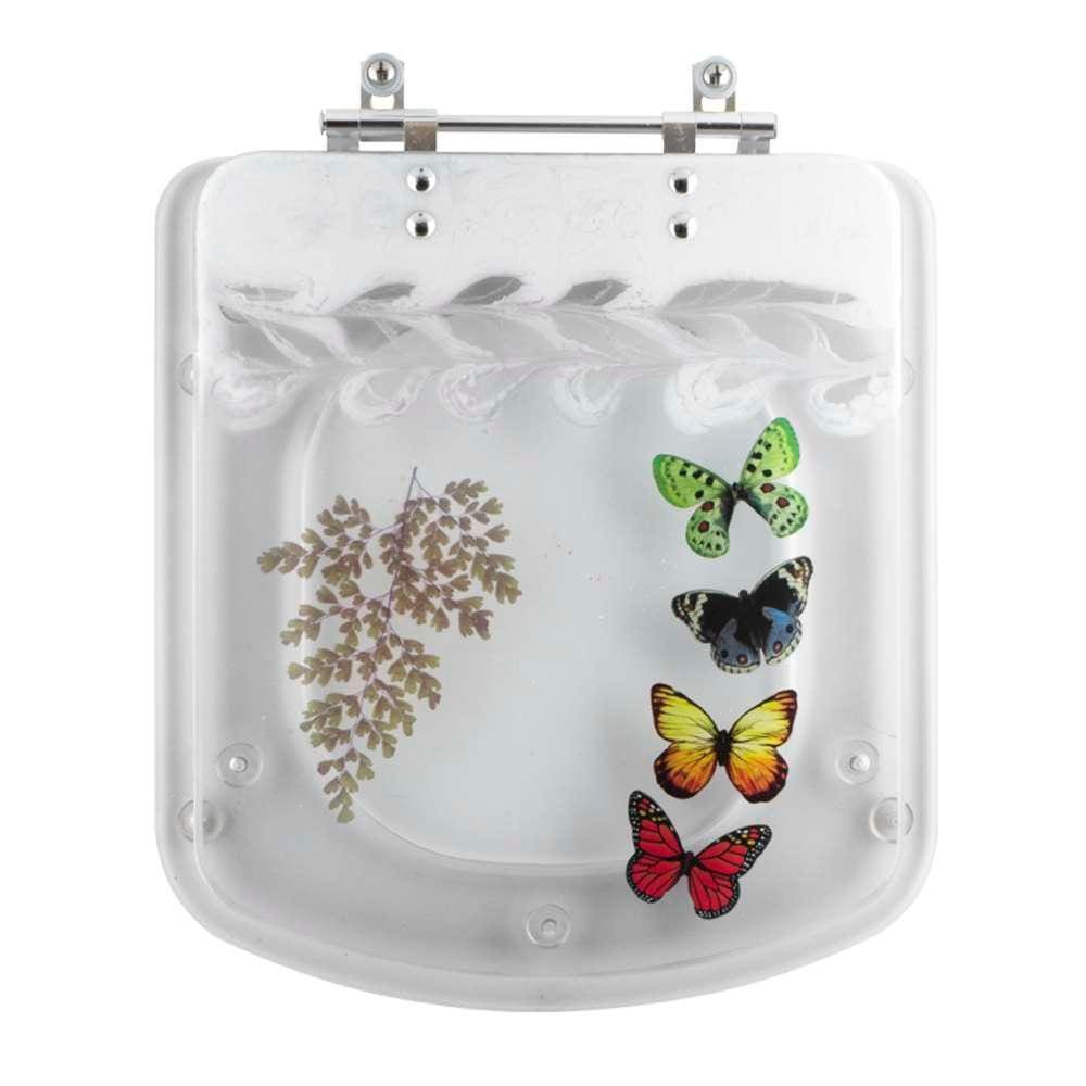 Tampa de Vaso Acrílico Decorado Bali Transparente p/ Incepa