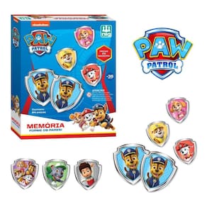 Jogo Da Memoria Patrulha Canina 24 Peças Em Madeira Brinquedo Pedagógico Infantil - NIG