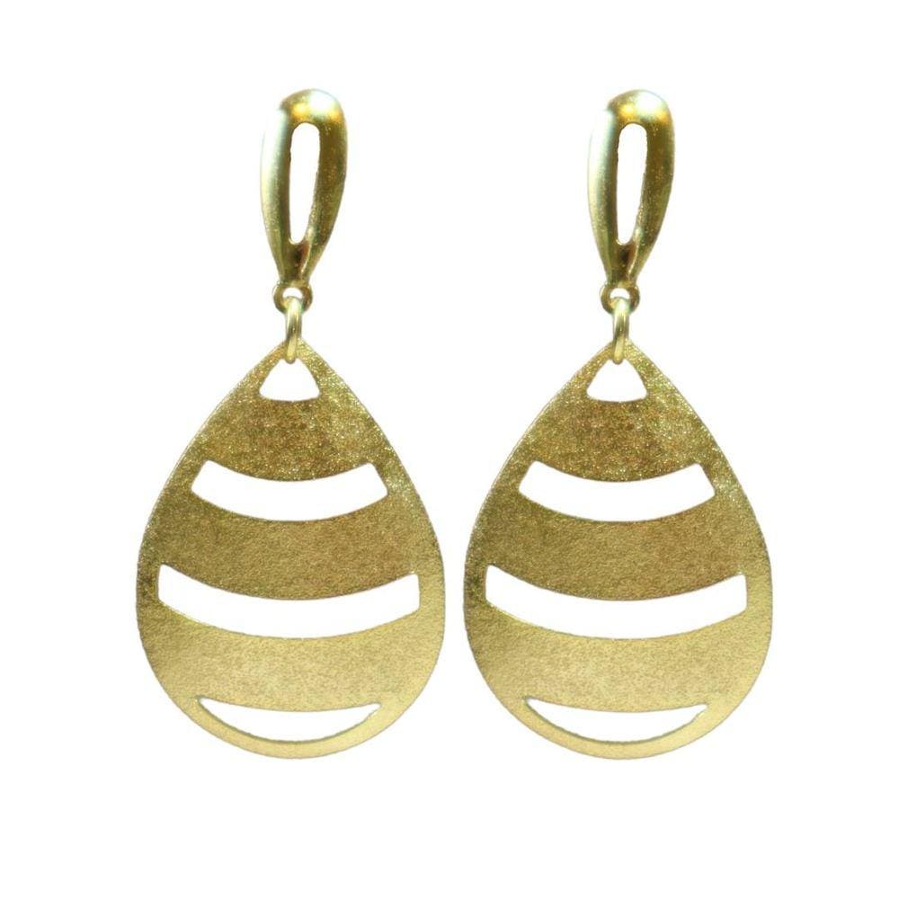 Brinco Oval - Banhado em Ouro 18k