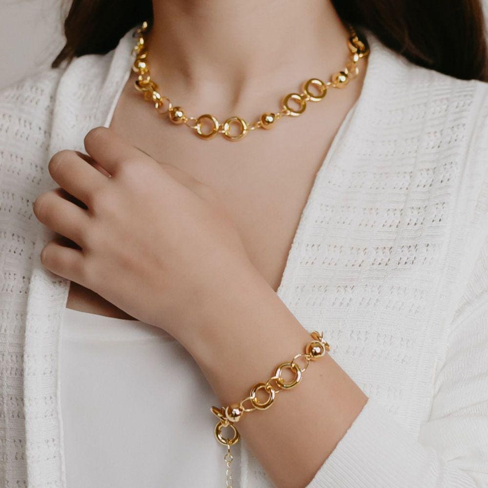 Conjunto pulseira e colar