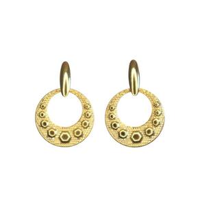 Brinco Argolinha Suspensa - Banhado em Ouro 18k