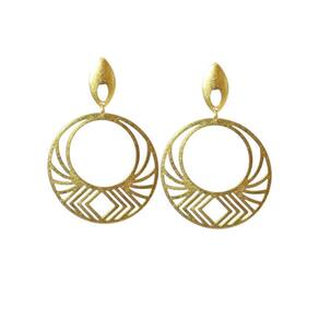 Brinco Argola Diamantada - Banhado em Ouro 18k