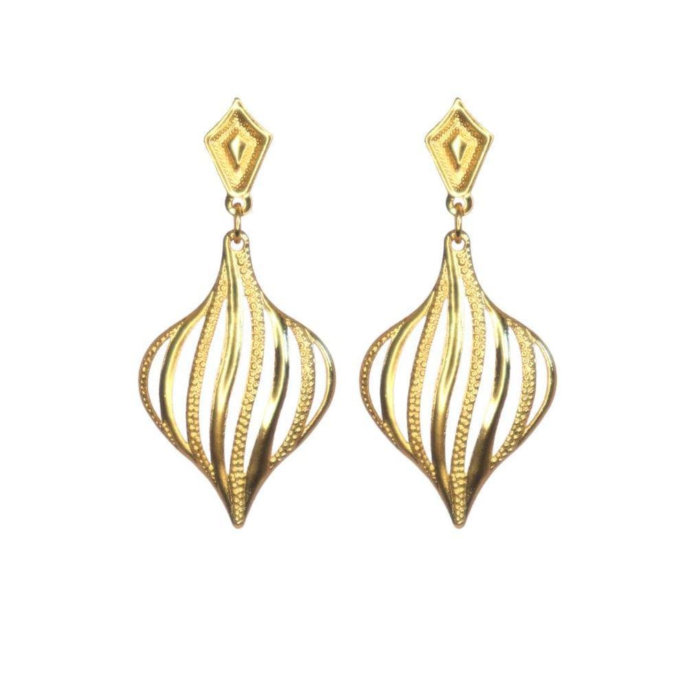 Brinco Gota Dourado - Banhado em Ouro 18k