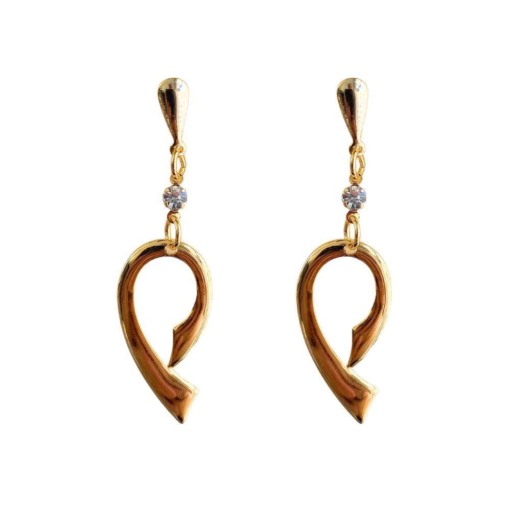 Brinco Vírgula - Folheado a Ouro