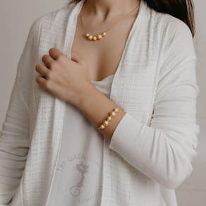 Conjunto colar e pulseira