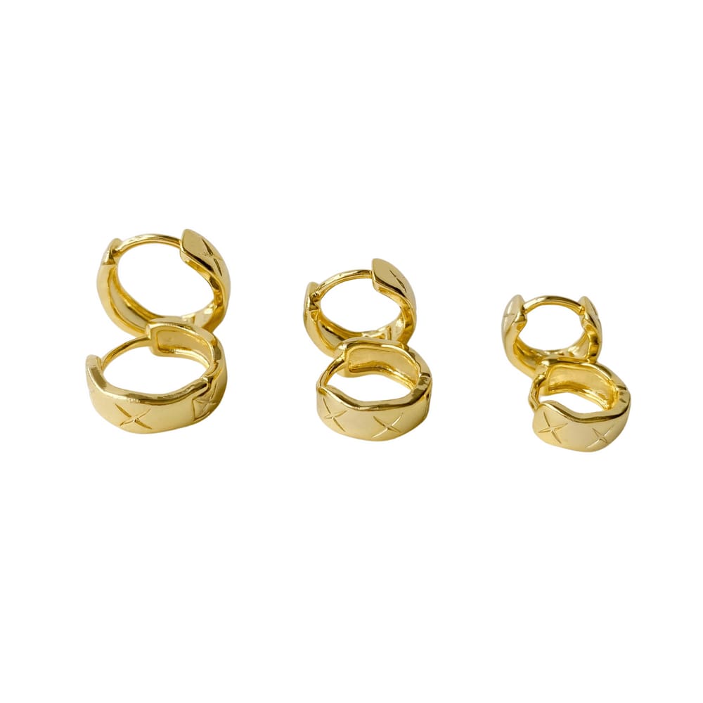 Trio de Argola - Banhado em Ouro 18k