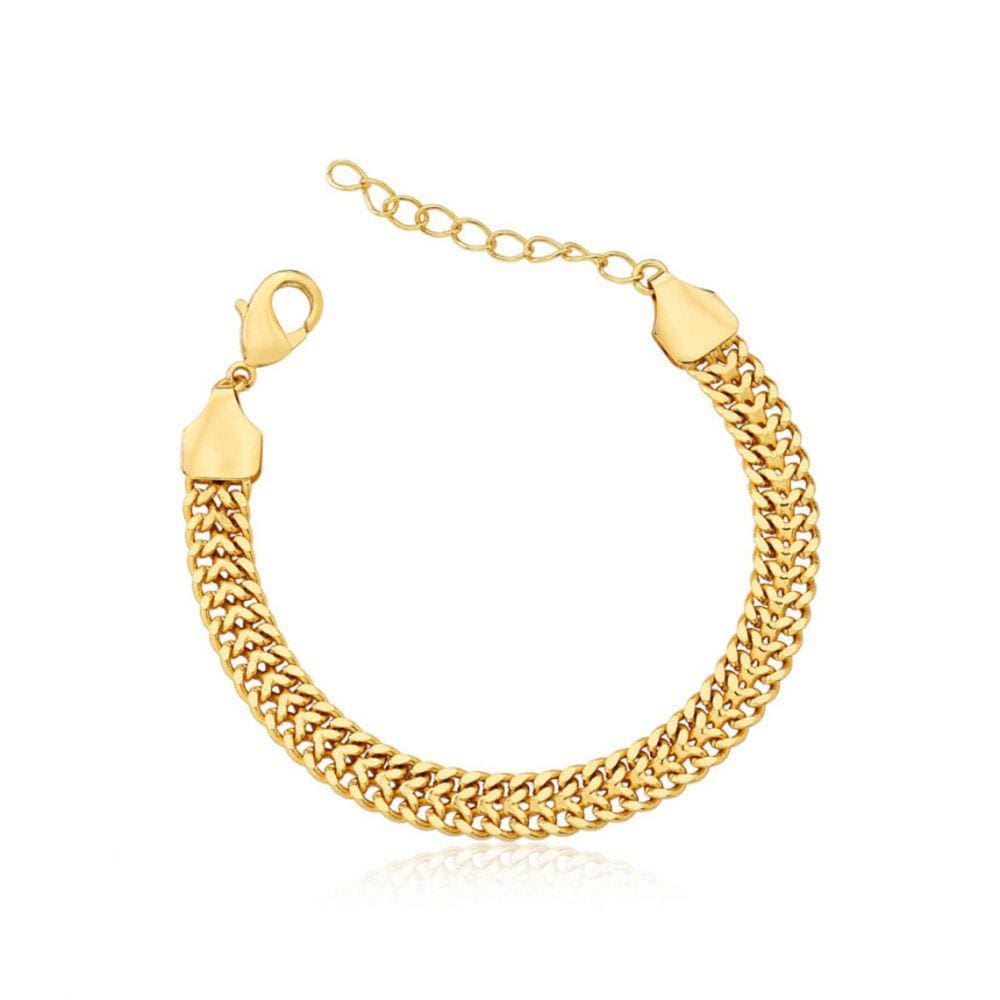 Pulseira Grumet - banhada em ouro - 6 mm