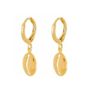Brinco Argolinha Concha do Mar - Banhado em Ouro 18k
