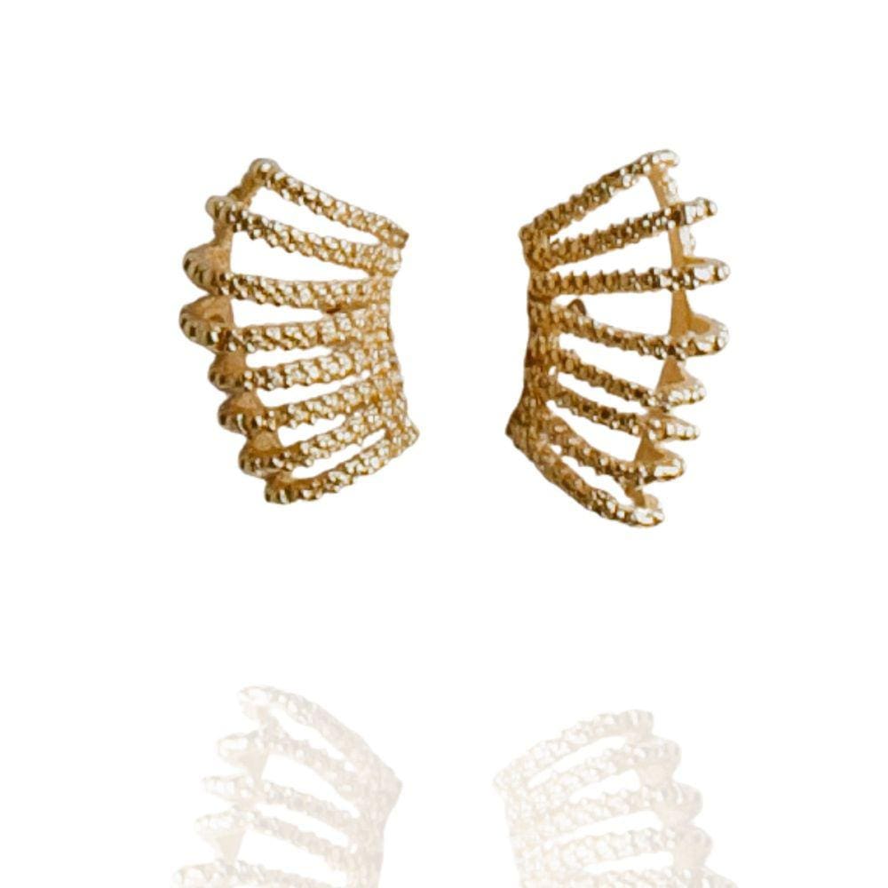 Brincos Ear Cuff 8 Voltas - Banhado em Ouro 18k