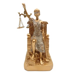 Dama da Justiça Dourado com Brilho