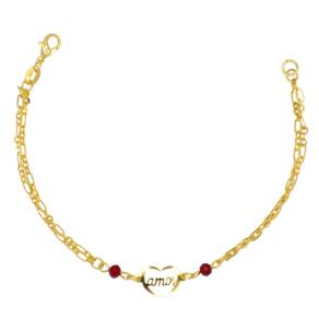 Pulseira Pingente Amor - Banhado em Ouro 18k