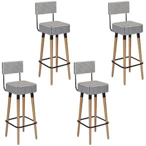 Kit 4 Banquetas para Bancada Estofada Bariloche