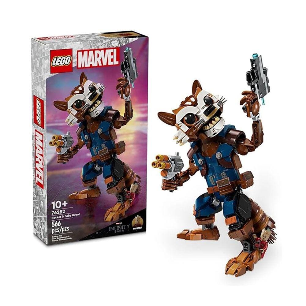 Lego Marvel Guardiões Rocket e Baby Groot - 76282
