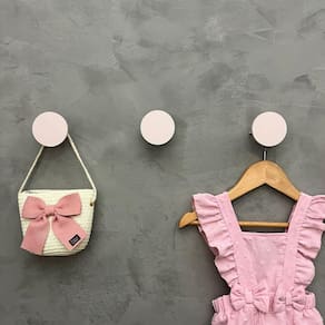 6 Ganchos de parede infantil menina decoração bola rosa boho