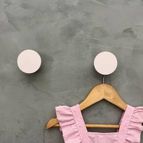 2 Ganchos de parede infantil menina decoração bola rosa boho