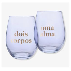 Copo kitc/2 Egg Glass 450ml Amor Dois Corpos ZonaCriativa