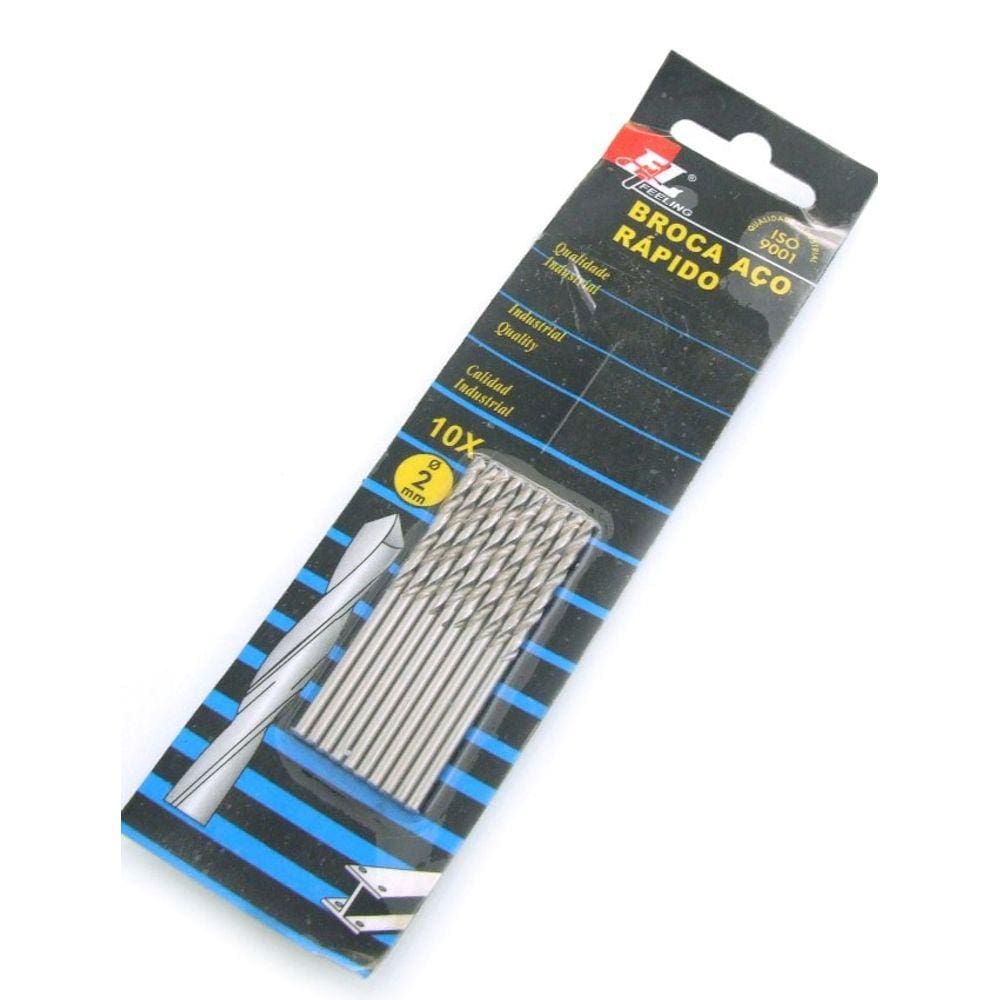 Kit 10 Broca Aço Metal De 2mm 48mm C 10 Pçs Corte Direita