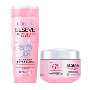 Shampoo Extra Gloss 400ml + Tratamento Antiporosidade 300g