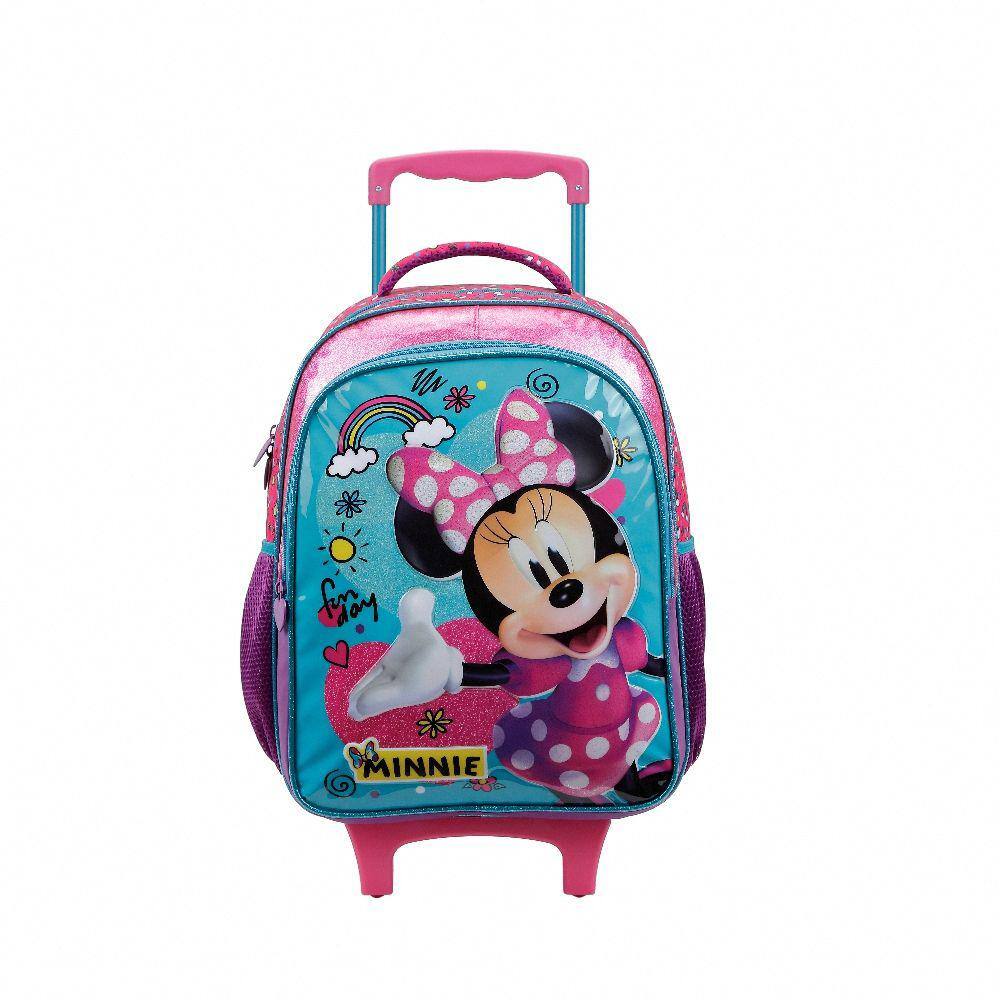 Mochila com Rodas Mochilete Minnie Rosa Y Ref: 11430 Xeryu`s