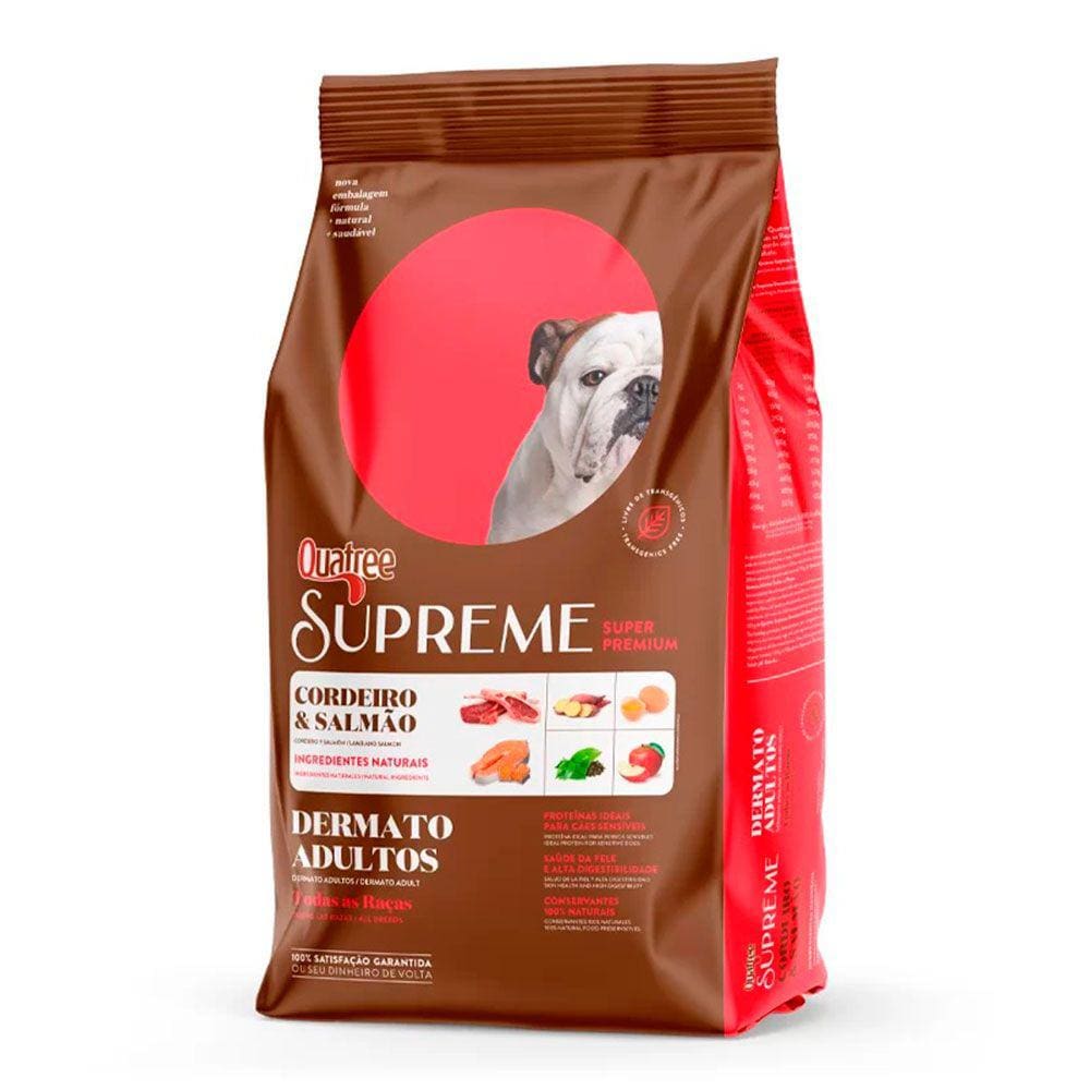 Ração Quatree Supreme Dermato Cães Adultos Cordeiro e Salmão 3kg