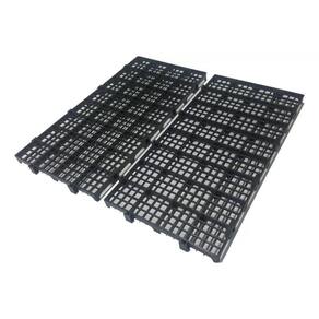 Kit 8 Estrado Piso Pallet Plástico Resistente Preto 25X50