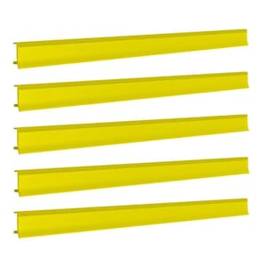 Porta Etiqueta Bandeja Gondola Fit 90 Cm Amarelo Kit Com 150