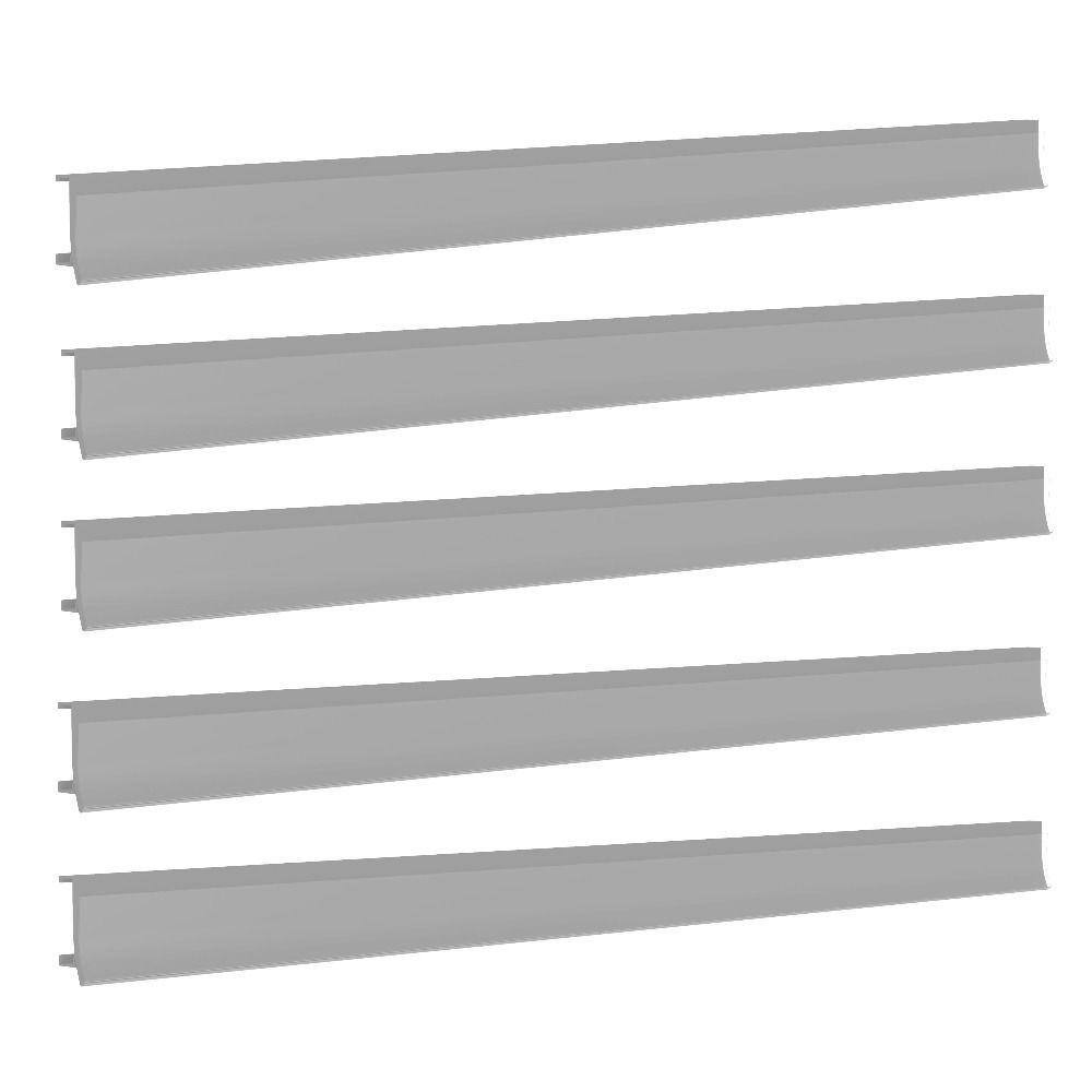 Porta Etiqueta Bandeja Gondola Fit 90 Cm Cinza Kit Com 50