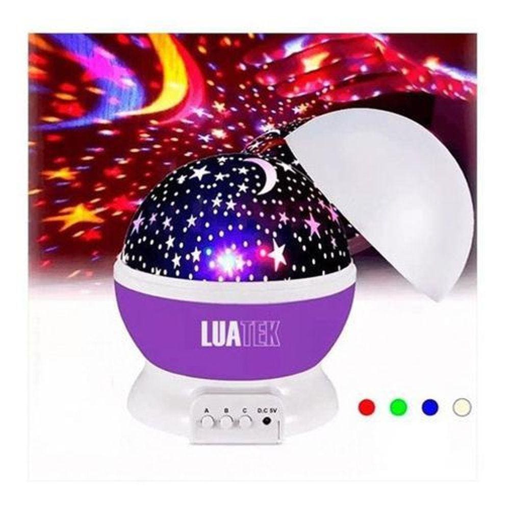 Luminária Lua Projetor Abajur Infantil360 Galáxia