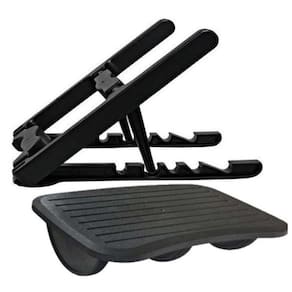 KIT Ergonômico-Suporte P/Notebook + Apoio Ergonômico P/pés - Ajustável - Masticmol