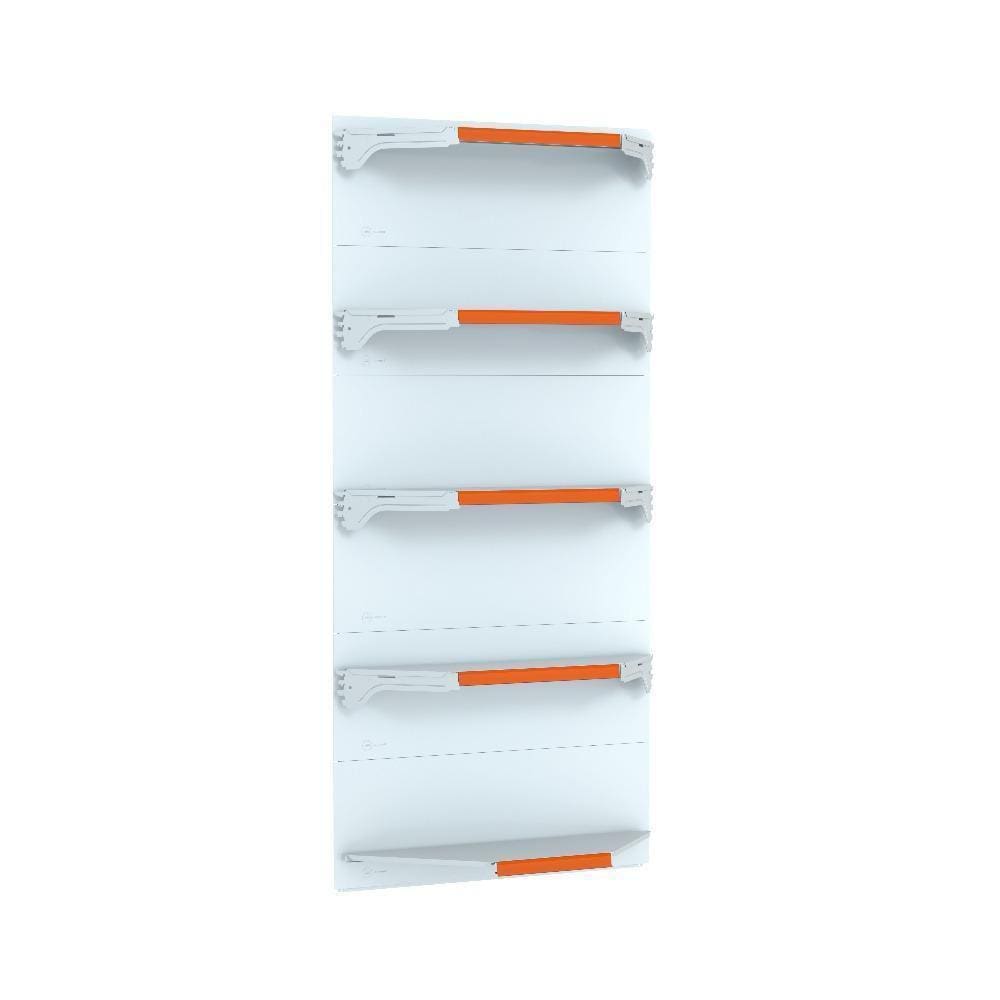 Kit 5 Bandejas Para Gondola Canto 170 Fit 40/60 Branco Pe La