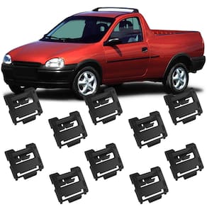 Kit 10 Grampos Presilhas Para Friso De Teto Corsa Pickup 95 96 97 98 99 2000 2001 2002 2003