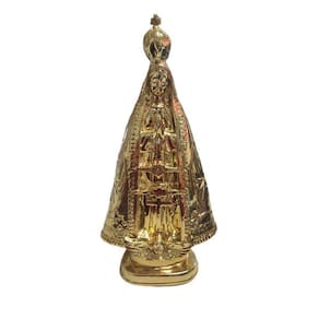 Linda Imagem Banhada De Nossa Senhora Aparecida 41Cm - Zp7