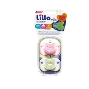Chupeta Soft Calming 100%Silicone +6M 2Und Rosa/Brilha