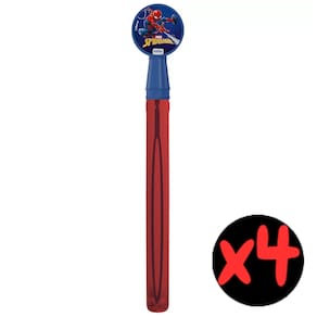 Kit 4 Bolhas Sabão Bubble Stick Homem Aranha Pais e Filhos