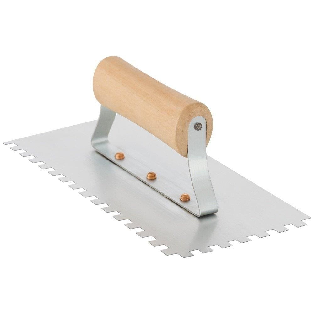 Desempenadeira Aço Dentada Condor 848 | Cabo Madeira 25,6 cm 12 Unidades