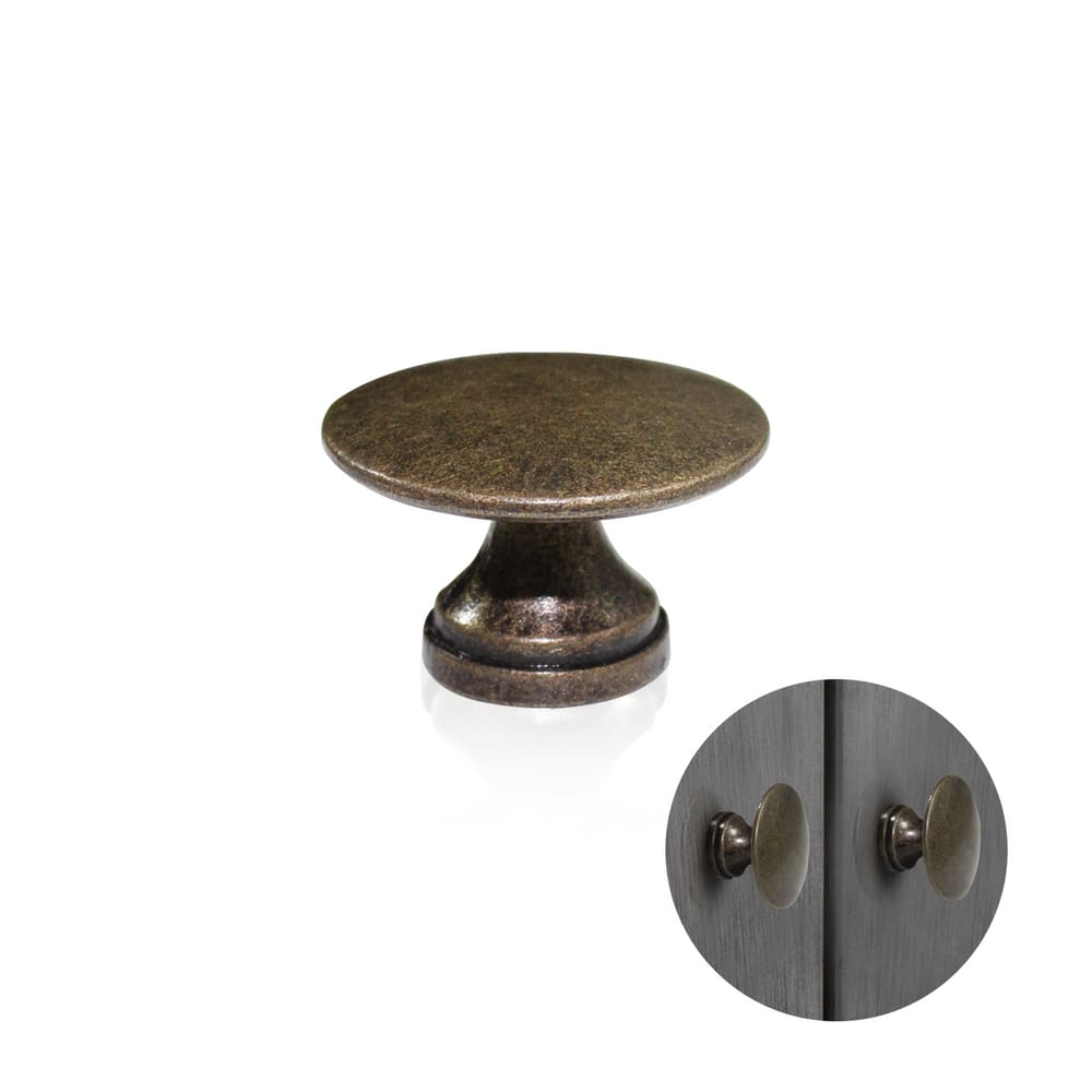 Puxador Ponto Redondo Em Ouro Velho 29,5 Mm - Bigfer