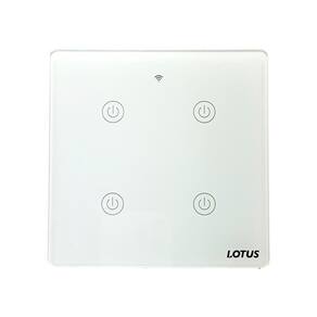 Interruptor Inteligente 4 Botões Wifi 4X4 - Branco 30/1