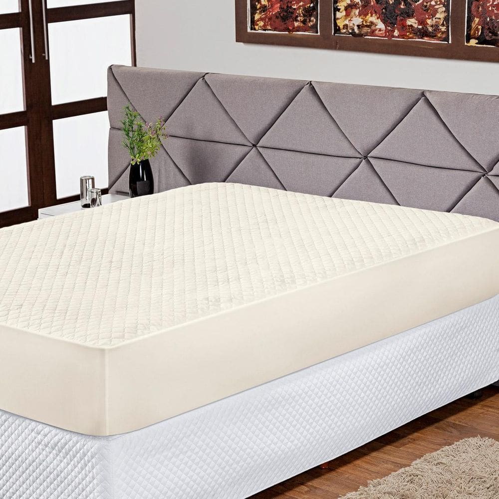 Protetor De Colchão Solteiro Impermeável Micromatelado Palha