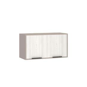 Armário Aéreo 80cm 2 Portas Stylo Luciane Móveis Cinammon-teka ártico