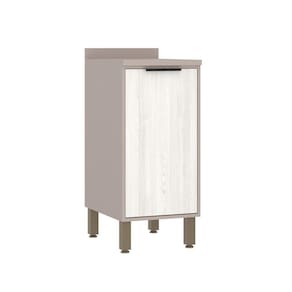 Balcão 40cm 1 Porta Com Tampo Stylo Luciane Móveis Cinammon-teka ártico